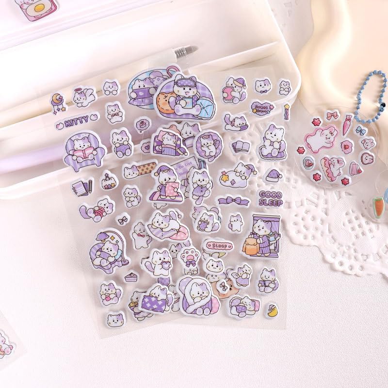 3D Pop Stickers with Soft Animal Durable Perfect for Decorating Your Planner or Perfect for Christmas or Birthday Includes Cute Mini Bubble Stickers