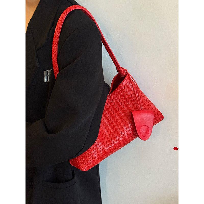 Handtasche - Hochwertige und Modische Gewebte Tasche - Geeignet für den Weg zur Arbeit - Einzelne Schulter - Achseltasche