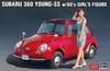 Hasegawa Maßstab Subaru 360 Young SS mit Mädchenfigur Plastikmodell SP491 1/24 60er Jahre