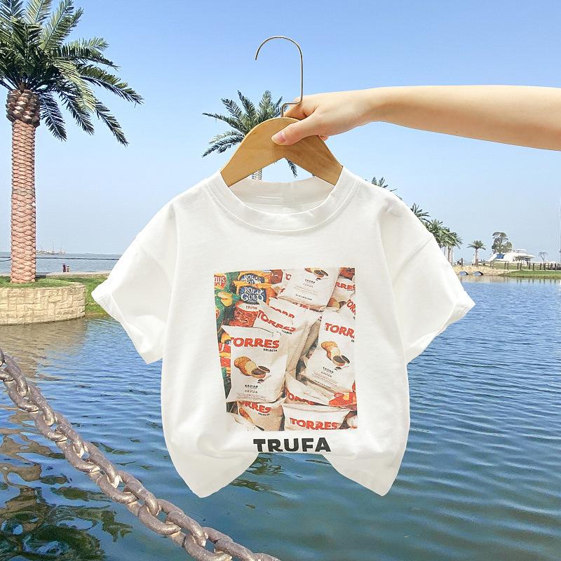 Children's Clothing Boys and Girls Short-sleeved T-shirt Summer Children's Summer Half-sleeved Tops Baby