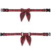 British Style Christmas Lattice Bow Dog Collar Adjustable Dog Drool Bibs Pet Dog Bow Tie  New Year