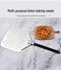 Perforated Long-Handle Pizza Peel and Cake Transfer Shovel