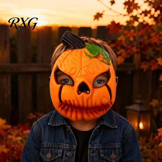 Breathable Scary Halloween Mask Pumpkin Face Mask, Lantern Party Clear Vision Costume Horror Props for Secret Room Games Comfortable Cosplay