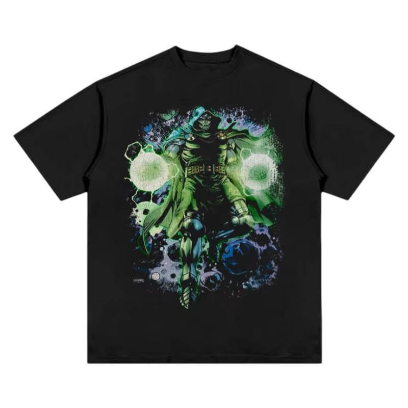 

2026 Doctor Doom MultiArmor Graphic TShirt Hip Hop Oversized Cotton Casual Crew Neck Short Sleeve Tee for Men and Women Marvel L