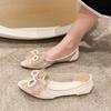 Fashion Summer Pointed Toe Pearl With Bow Mesh Breathable Shoes for Women 2025 Quick Delivery Chic and Elegant Comfortable Woman Flats