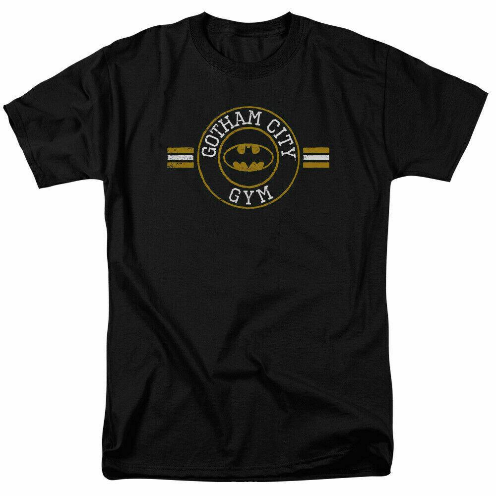 26 Batman Gotham City Gym T Shirt Licensed Comic Book Tee Black Unisex T-Shirt XXXXL