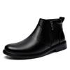 Fashion Fashion Quality Leather Ankle Boots Winter Velvet Warm Mens Casual Boots Outdoor Anti Slip Wear-resistant Business Chelsea Boots