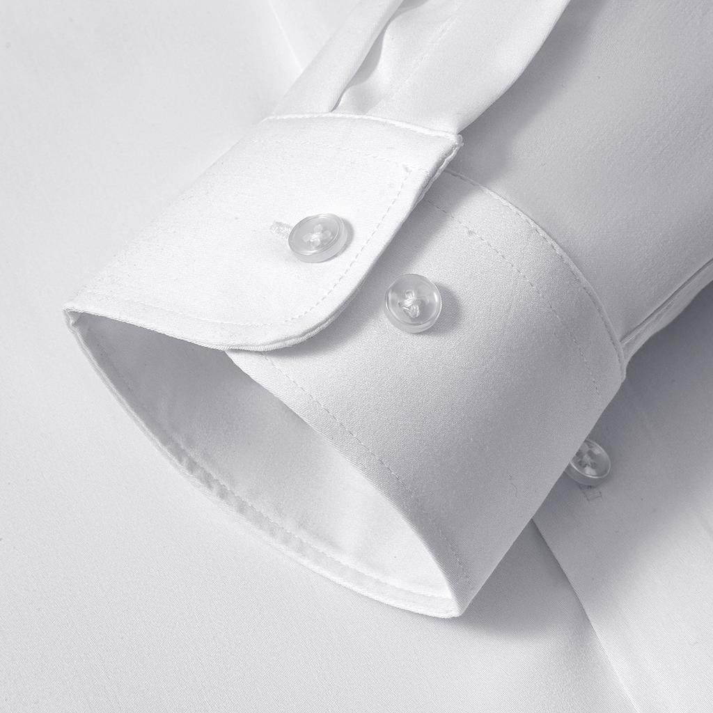 [Clearance Sale&Cotton Silk Modal] Spring and Summer Silk Slippery Business Dress Shirt Men's Long Sleeve Shirt