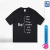 Heavy Cotton Printed Short Sleeves [want To Be] Fun Text T-shirt Pure Cotton Summer T-shirt Men's and Women's Fashion Trend
