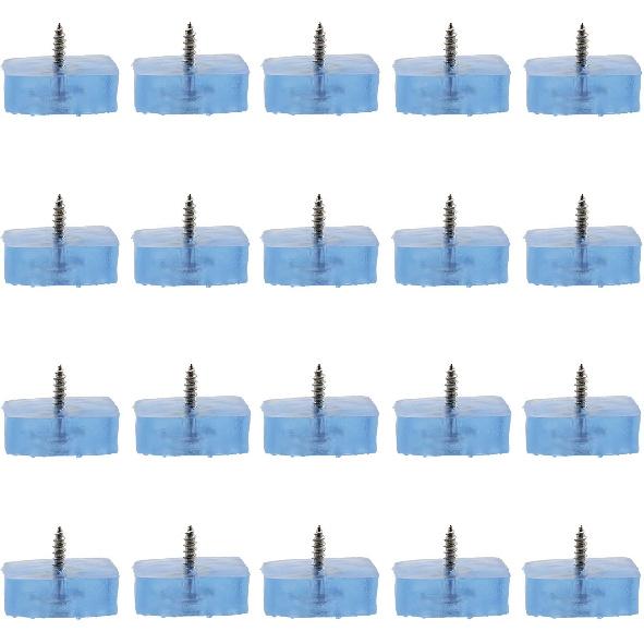 20PCS Screw On Furniture Pad,TTZEZE Furniture Sliders for Wooden,Heavy Duty Square Rubber Table Chair Leg Pads with Screws,Best Floor