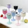 1Pc, 4oz High Aesthetic Value Water Cup With A Tall Handle, 304 Stainless Steel Inner Lining, Transparent Lid, Available In Multiple Colors, Suitable