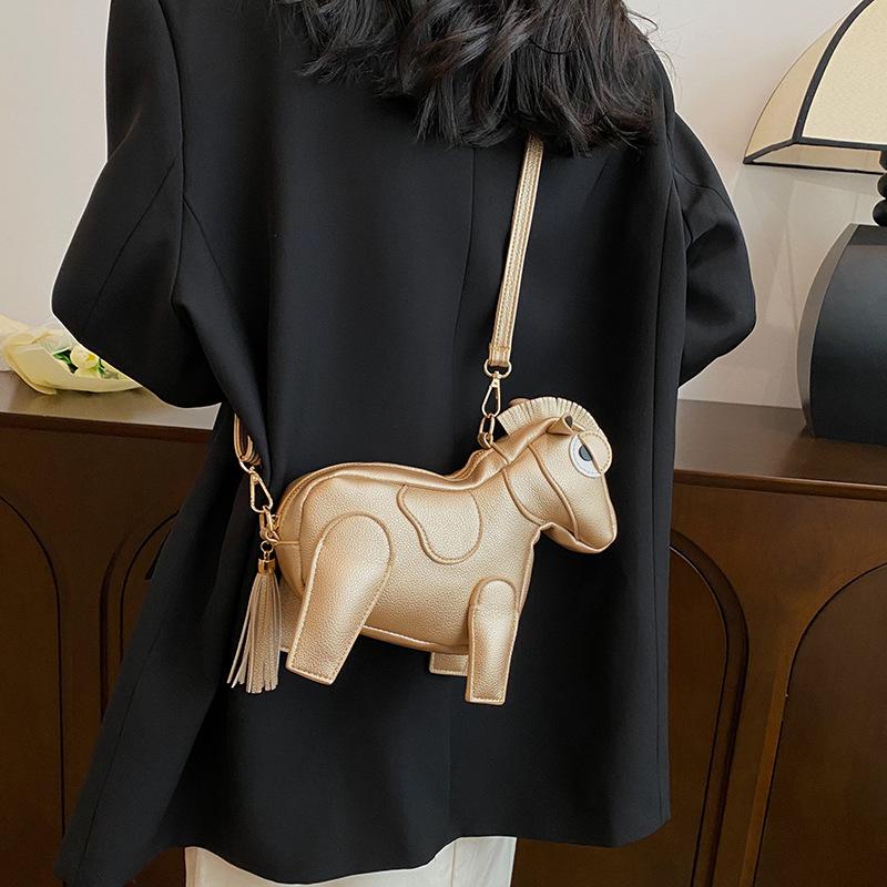 Small Bag Female Doll Pony Cross-body Bag for Small-sized Phones Small Square Bag