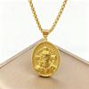 Classic Christian Catholic Jesus Christ Our Lady of Guadalupe Stainless Steel Chain Necklace for Men Women Party Amulet Jewelry