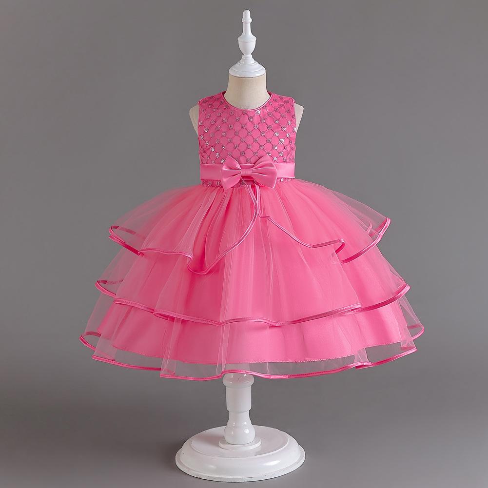 1. Juni Kinder Performance Puffy Kleider Mädchen Mesh Prinzessin Kleider Blumenmädchen Hochzeit Walking Weihnachtskostüme