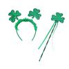 Glitter Headband Shamrock Photo Props Fun Lace Headband Party Blingbling Karaoke Party Hair Hoop Leprechaun