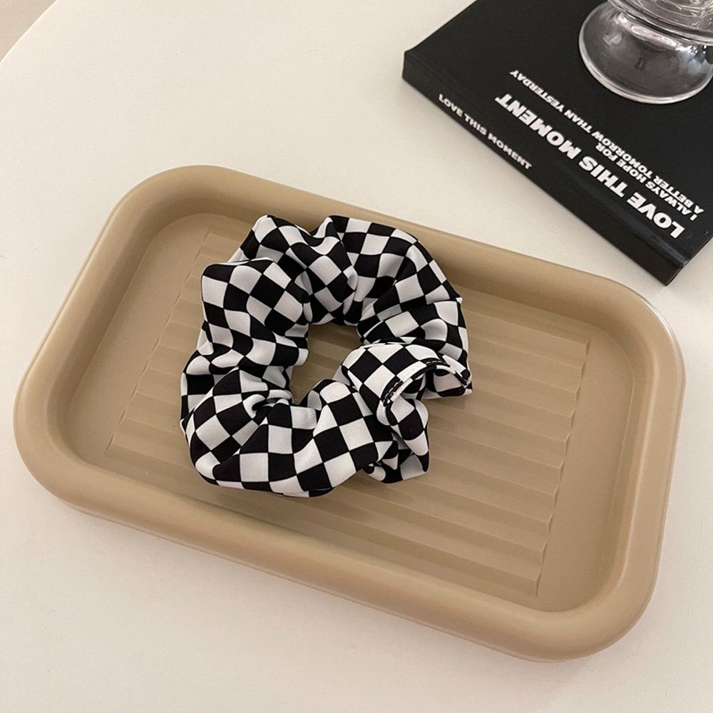 

Non-slip Hair Rope Rings Checked Hairbands Ponytail Holder Women Hair Hoop Korean Style Scrunchies C