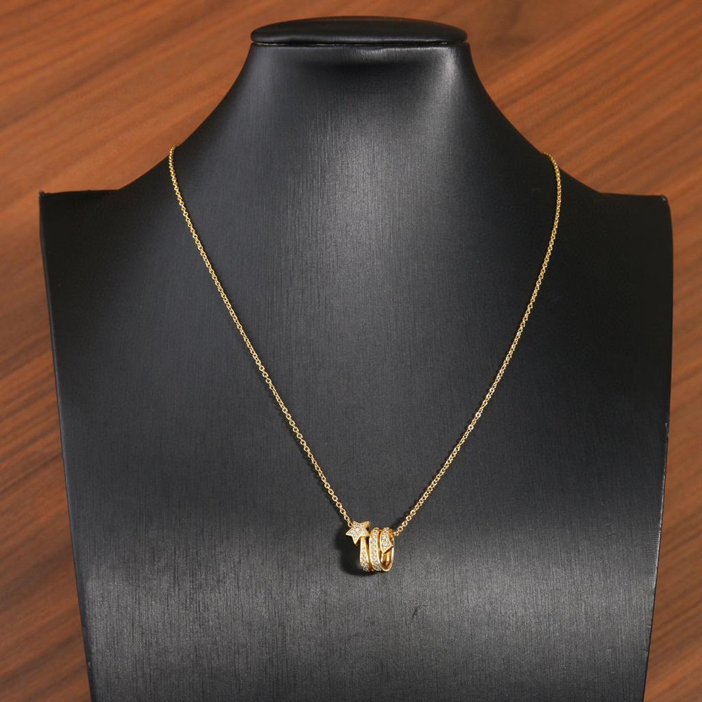 New Hot Brand Vintage Full Diamond Necklace Luxury Jewelry For Women Designer Pendant Pure 925 Sliver Party Long Chain Necklaces