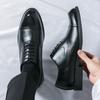 Fashion 2025 Genuine Leather Mens Formal Shoes British Style Classic Whole Cut Oxfords Lace-up Pointed Toe Business Party Dress Shoes