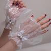Elegant Bowknot Sleeves For Nails Art Photography Soft Glitter Fabric Comfortable Elastic Arm Covers