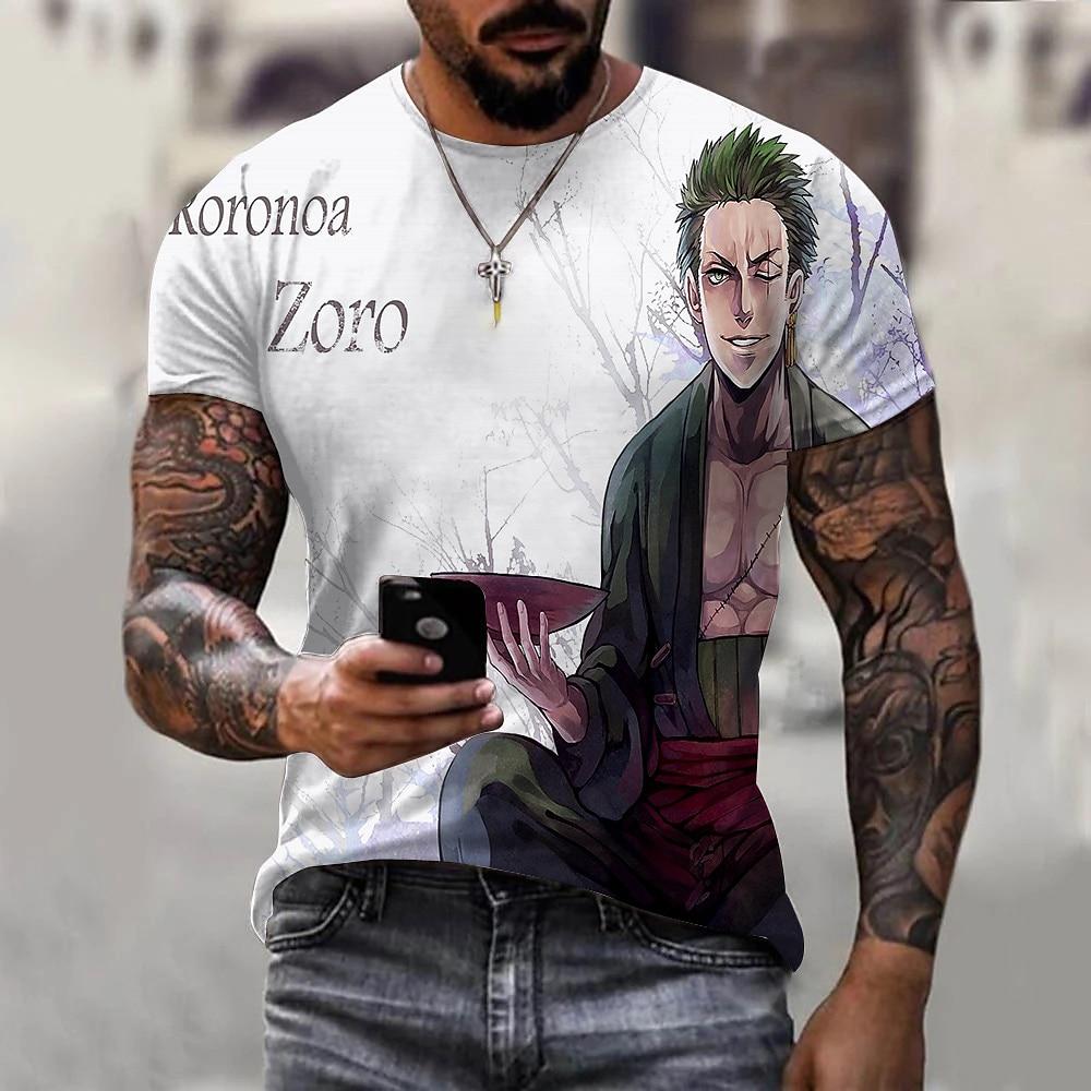 

One Piece Обезьяна D. Футболка Луффи Ророноа Зоро Тони Тони Чоппер Аниме Мультфильм Аниме 3D XL