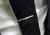 TATEOSSIAN Grid Long Tie Bar Tie Tie (Rhodium) (Tie Pin, Clip, Clip)