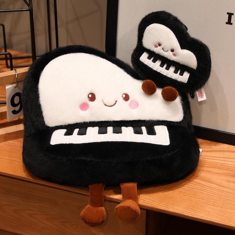 Musical Instrument Doll Figurine: Cute Music-Themed Piano & Guitar Plush Toy, Gift for Girls