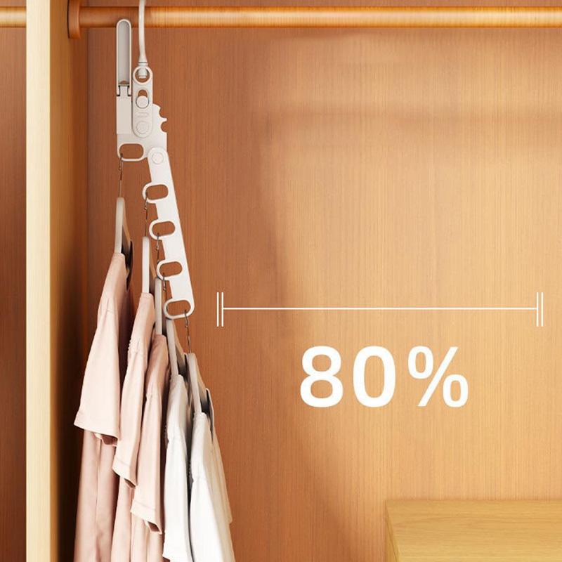 5 Holes Folding Clothes Drying Rack Hangers Foldable, Laundry Room Hanging Rack with Outdoor Camping Travel, Hotel Apartment, Student Apartment