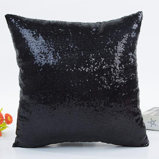 Cushion Cover Glitter Sequins Cushion Throw Pillow Case Home Car Waist Decor