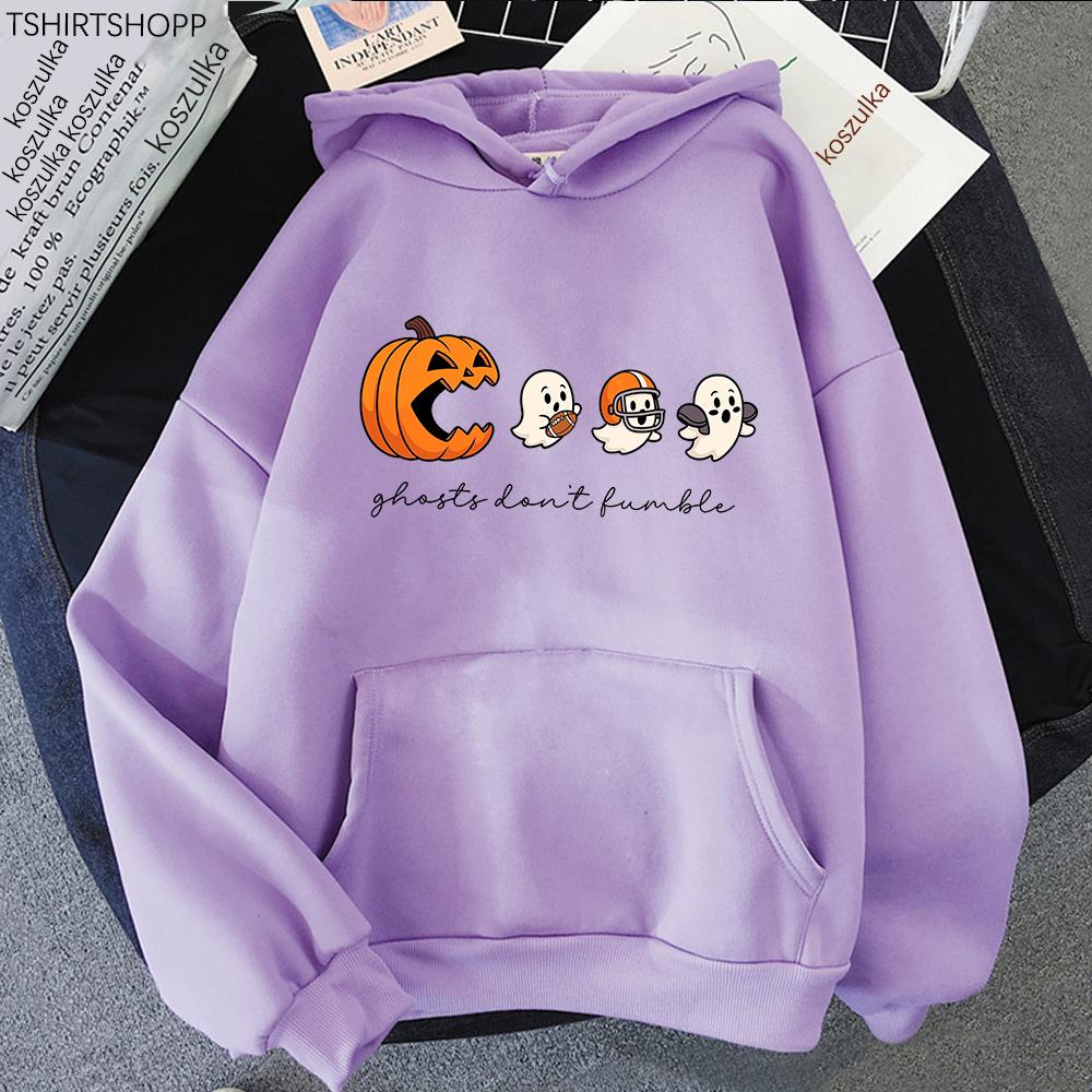 Funny Pumpkin Eating Ghosts Hoodie Women/men Hoodies Autumn Winter Clothes for Halloween Gifts Aesthetic Sweatshirt Vintage