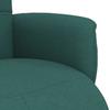 Recliner Chair with Footrest Dark Green Fabric