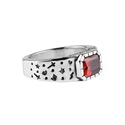 Anonymous Artisan Oldschool Dot Ring 2 -Red