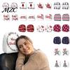 Christmas Car Decorations 2Pcs Headrest Covers, Elastic Holiday Printed Head Rest Cover, Auto Interior Accessories Funny Pillow Protector for