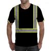 T-shirt da Lavoro di Sicurezza 3D in Cotone da Uomo - Traspirante, Assorbente il Sudore, Comoda a Maniche Corte, Uniforme Sportiva