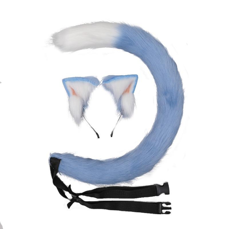 A handmade cosplay animal ear olita headdress J accessory Rem cat ear headband cat tail