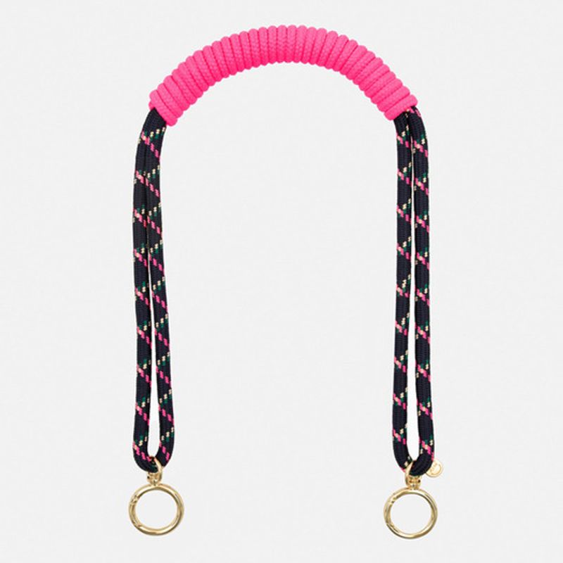 

XIMDOMADO Ремешок для сумки макраме - Темно-синий и розовый Navy & Pink