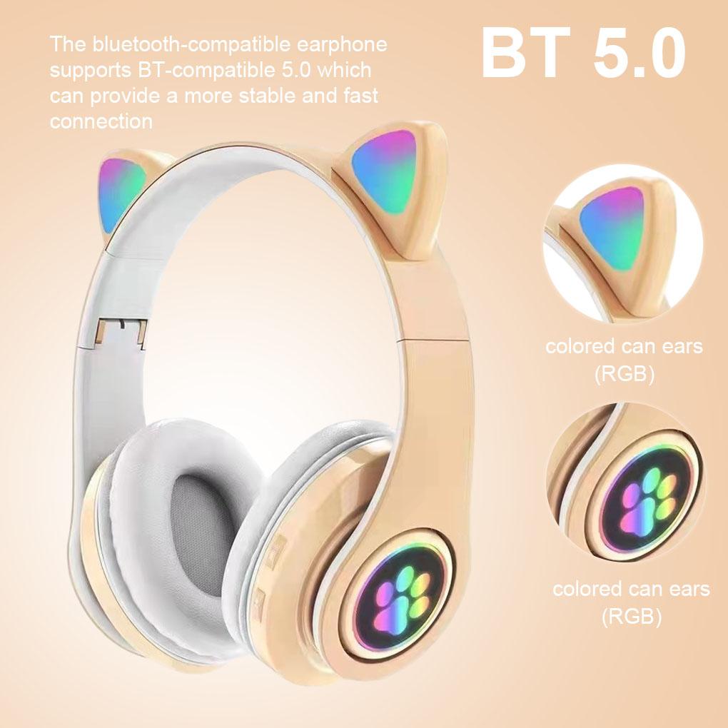Glow Headset Wireless Earstud Gaming Supplies Fine Workmanship Multicolored Cute Looking Sweet Gift Noise Reduction