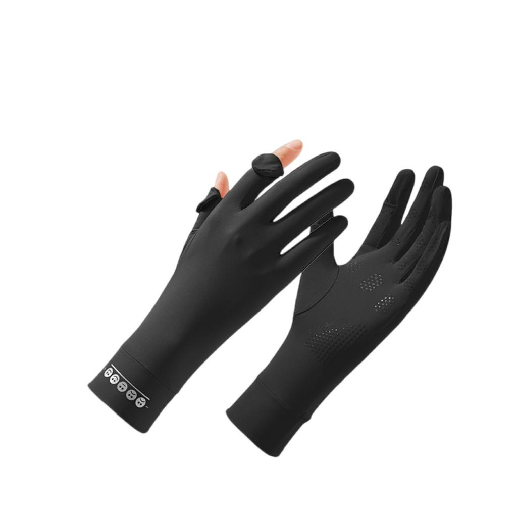 Women’s Long Ice Silk UV Protection Gloves, Touchscreen Stretch Breathable Summer Gloves for Cycling Driving Outdoor