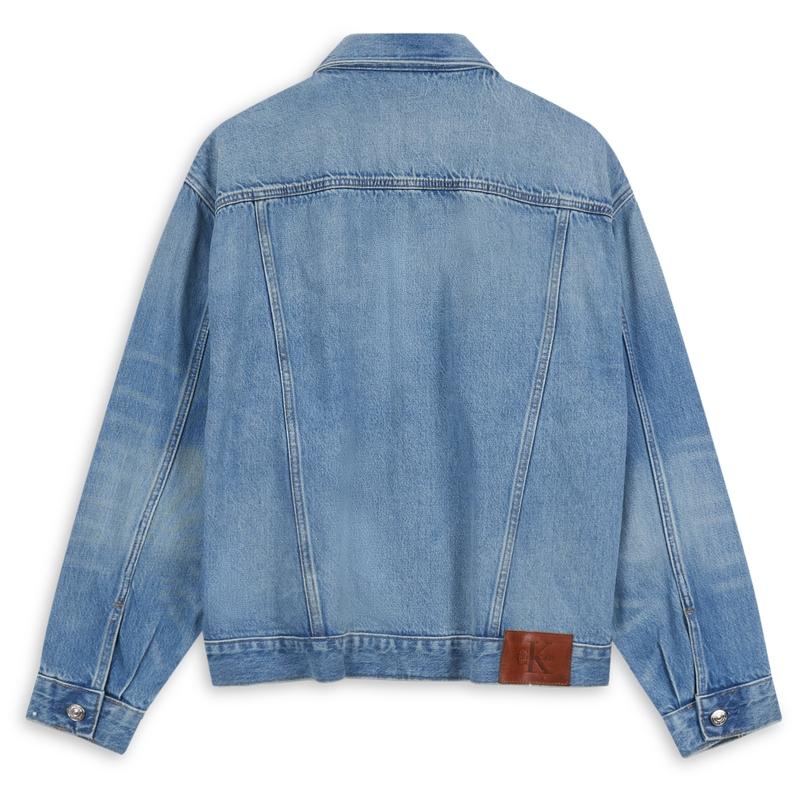 Calvin Klein American Vintage Classic Cotton Denim Jacket Men Jackets Light-Blue 4RB797G