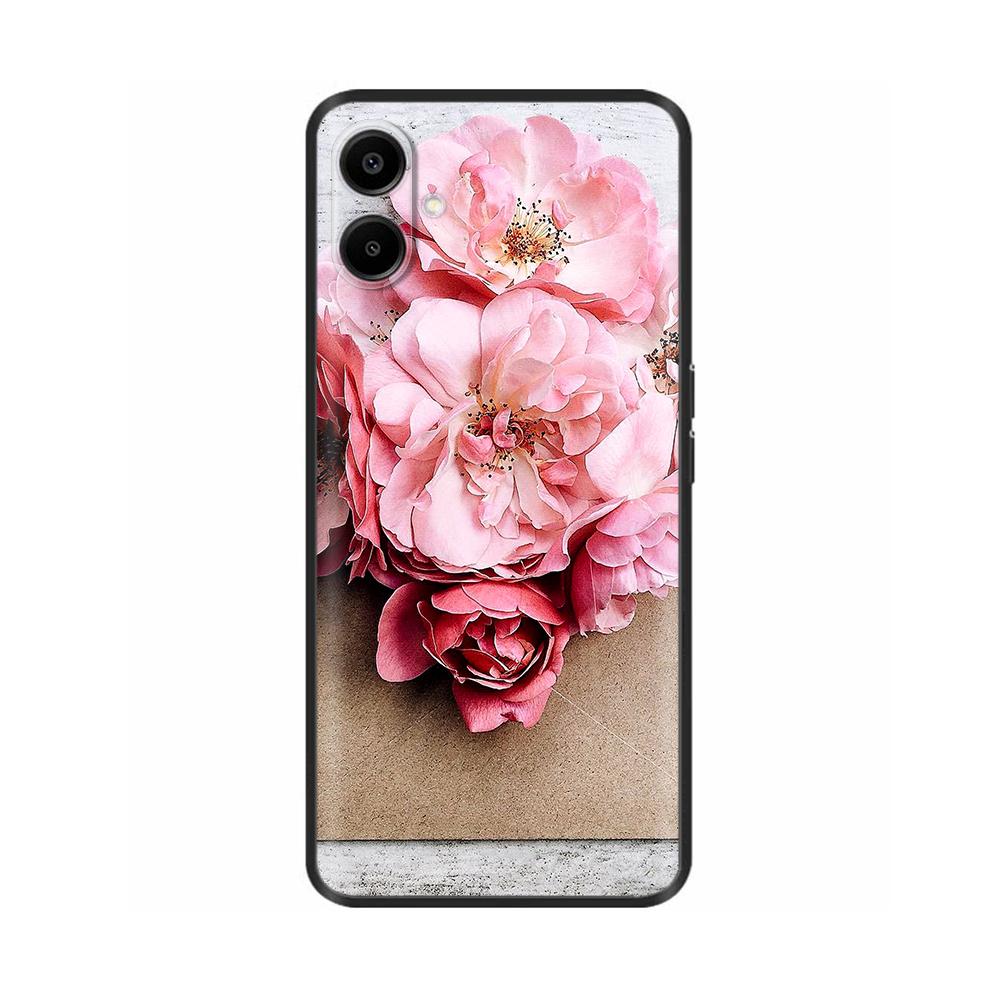 For Samsung Galaxy A06 Back Cover Soft Black Print Silicone Bumper Phone Case for Samsung Galaxy A06 A05 A04 Cases Fundas Coque