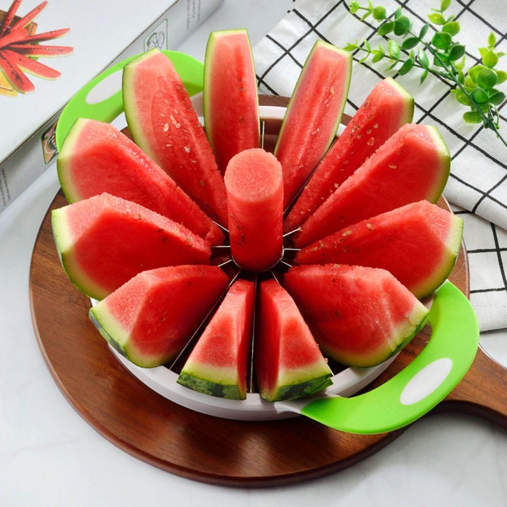 Stainless Steel Watermelon Slicer Handheld Melon Divider Convenient Fruit Cutter  Food Processing