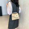 Grass-woven Pearl Hand-held One-shoulder Crossbody Bag Popular Small Bag High-value Summer New Beach Square Bag