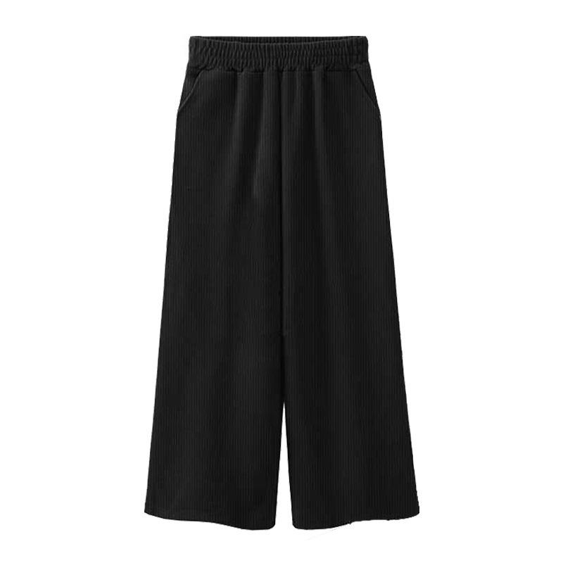 High Waist Wide Leg Pants Women's Nine-point Pants Fabric Casual Loose Women's Pants