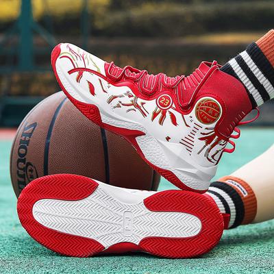 Large Size High-top Fly-woven Sports Men's Shoes Spring Tide Shoes Casual Versatile Basketball Shoes Men's Popcorn Running Shoes