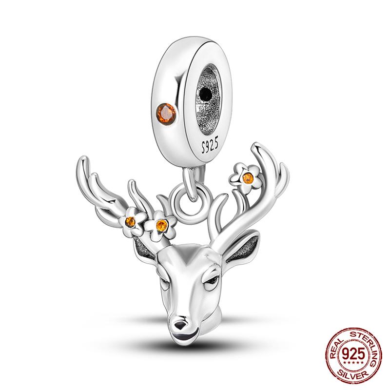 Kupfer Schneeflocke Weihnachtsbaum Skischuhe Perlen Markenarmband Exquisiter DIY Schmuck