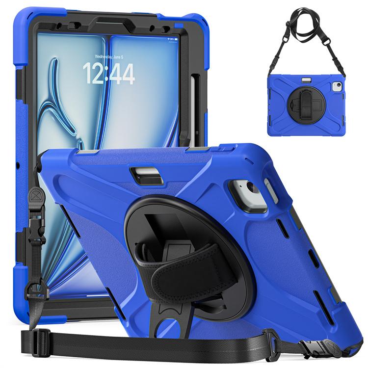 Heavy Duty New Design Silicone Shockproof Case With Pen Holder Protective Tablet Cover Case for iPad Air 11 M2 11inch 2024