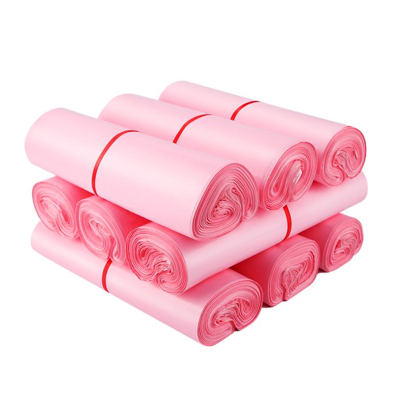 Custom Logo Waterproof Pink Express Packaging Bags - Durable & Fresh Design