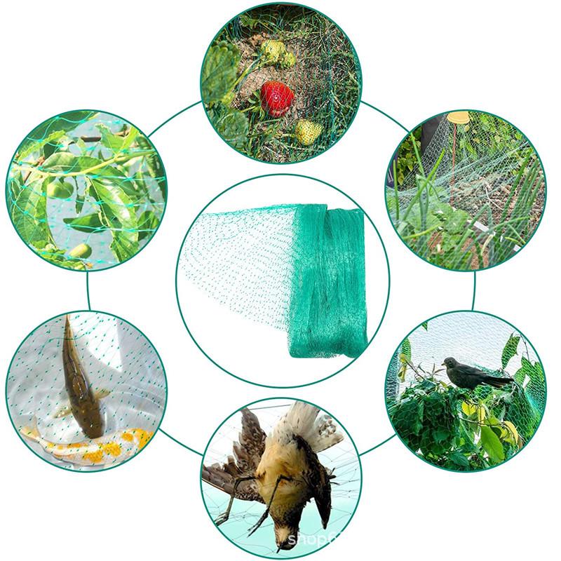 Green Bird Netting for Plant, Tree & Flower Protection - Small-Mesh Design Guards Against Birds & Rodents