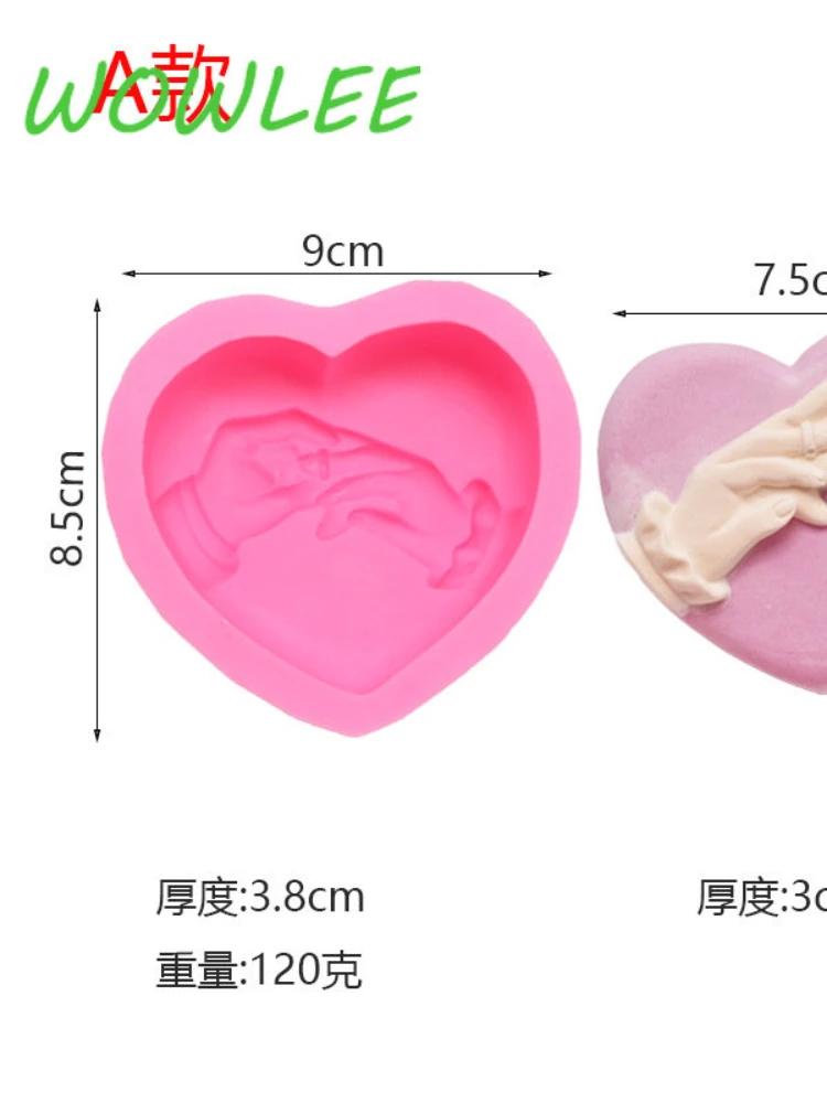 Stampo in Silicone 3D a Forma di Cuore per Sapone, Fatto a Mano, Flessibile, Forniture per Fare Pietre, Decorazione Torta al Cioccolato