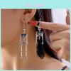 Halloween Pumpkin Skeleton Alloy Earrings With Electric Plating For Cosplay And Party Decor