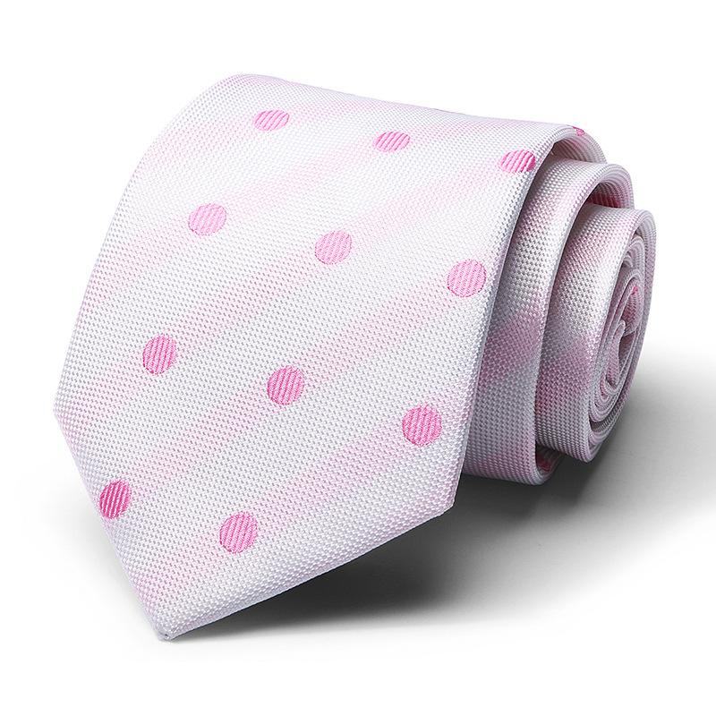 Tie Tie Polyester Silk Tie 8Cm Business Men'S Dress Wedding Studio Tie